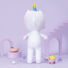 Ladda upp bild till gallerivisning, OUOZZZ Personalized White Unicorn Pajamas Boy Doll