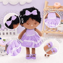 Charger l&#39;image dans la galerie, lovinglydoll Lovingly Personalized Deep Skin Tone Plush New Curly Hair Doll