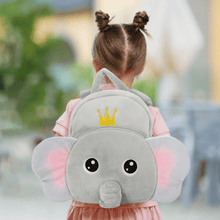 Indlæs billede til gallerivisning OUOZZZ Personalized Gray Elephant Plush Backpack