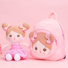 Load image into Gallery viewer, OUOZZZ OUOZZZ Personalized Doll + Backpack Bundle Pink  Abby / With Backpack