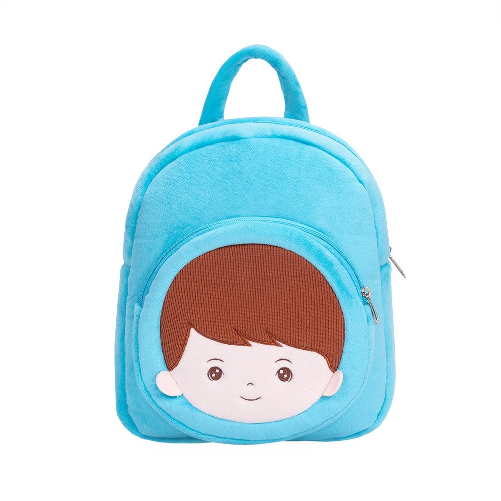 Personalized Blue Plush Baby Boy Backpack