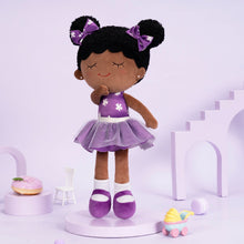 Afbeelding in Gallery-weergave laden, OUOZZZ Personalized Purple Deep Skin Tone Plush Dora Doll