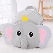 Afbeelding in Gallery-weergave laden, OUOZZZ Personalized Gray Elephant Plush Backpack