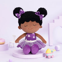Laden Sie das Bild in den Galerie-Viewer, OUOZZZ Personalized Purple Deep Skin Tone Plush Dora Doll