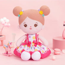 Ladda upp bild till gallerivisning, OUOZZZ Personalized Pink Polka Dot Skirt Plush Rag Baby Doll