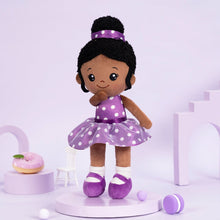 Ladda upp bild till gallerivisning, OUOZZZ Personalized Purple Deep Skin Tone Plush Nevaeh Doll