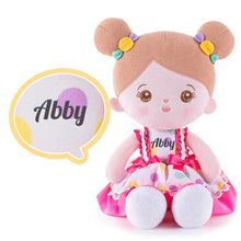 Load image into Gallery viewer, OUOZZZ Personalized Abby Sweet Girl Plush Doll - 8 Color Pink Polka Dot