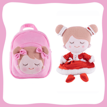 Cargar imagen en el visor de la galería, OUOZZZ Personalized Plush Doll and Optional Backpack I - Red ❣️ / Gift Set With Backpack