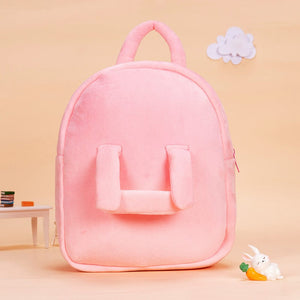 OUOZZZ Pink Backpack with Doll Carrier