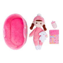 Afbeelding in Gallery-weergave laden, Personalized Mini Plush Braid Girl Baby Doll &amp; Gift Set