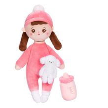 Load image into Gallery viewer, Personalized Mini Plush Braid Girl Baby Doll &amp; Gift Set