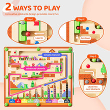 Afbeelding in Gallery-weergave laden, Magnetic Maze Montessori Wooden Puzzle Activity Board Toys for 3+ Year Old