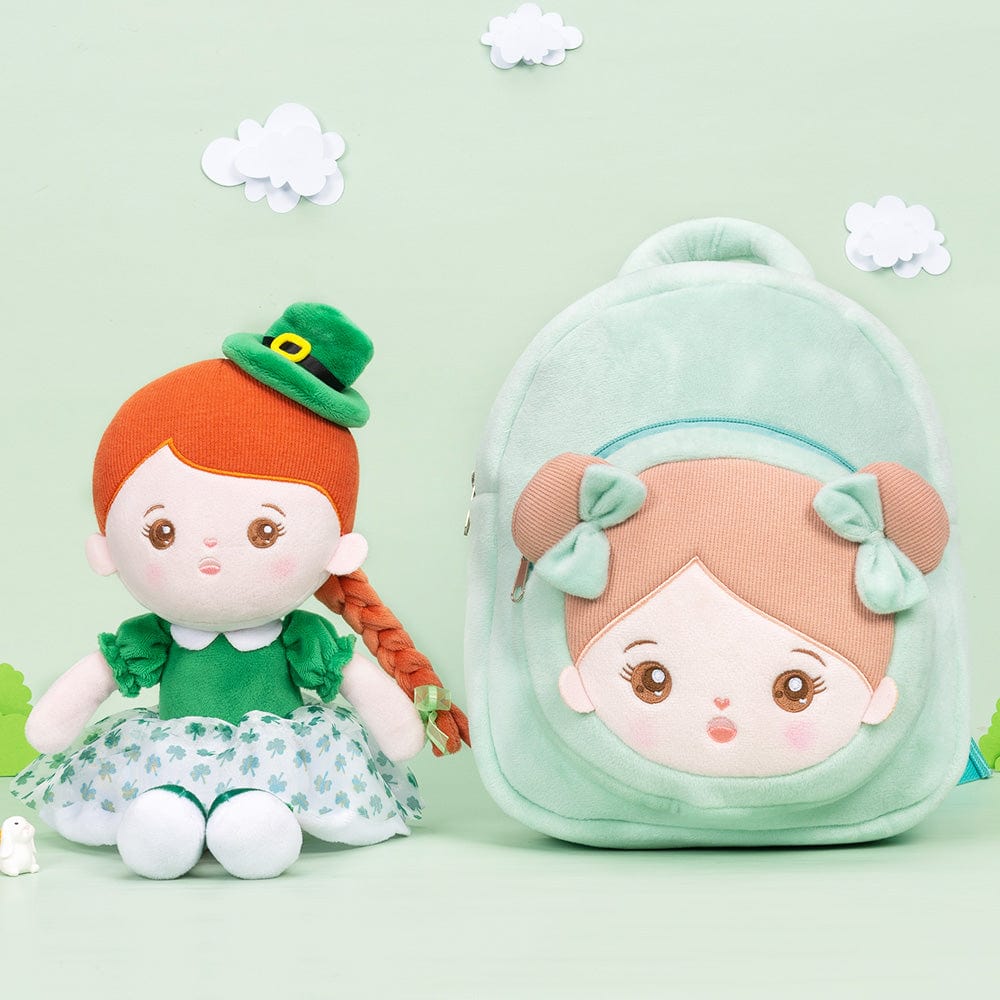 OUOZZZ Personalized Plush Doll and Optional Backpack A-Clover🍀 / Gift Set With Backpack