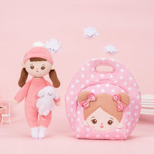 Laden Sie das Bild in den Galerie-Viewer, OUOZZZ Personalized Pink Lite Plush Rag Baby Doll With Lunch Bag