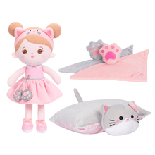 Afbeelding in Gallery-weergave laden, OUOZZZ Personalized Plush Kitten Doll &amp; Pillow &amp; Soothing Towel Gift Set
