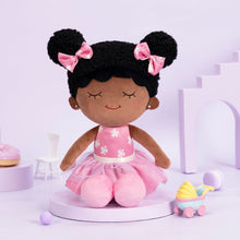 Afbeelding in Gallery-weergave laden, OUOZZZ Personalized Deep Skin Tone Plush Pink Dora Doll