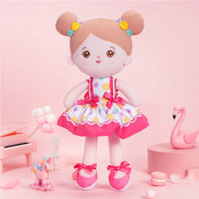 Afbeelding in Gallery-weergave laden, OUOZZZ Personalized Pink Polka Dot Skirt Plush Rag Baby Doll