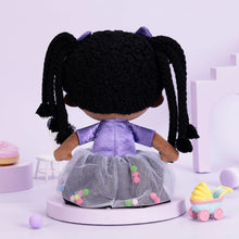 Laden Sie das Bild in den Galerie-Viewer, OUOZZZ Personalized Purple Deep Skin Tone Plush Ash Doll