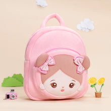 Load image into Gallery viewer, Personalized Sweet Girl Pink Plush Backpack
