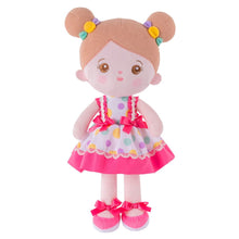 Laden Sie das Bild in den Galerie-Viewer, OUOZZZ Personalized Pink Polka Dot Skirt Plush Rag Baby Doll Only Doll