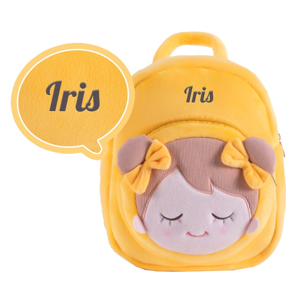 OUOZZZ Personalized Backpack and Optional Cute Plush Doll Yellow / Only Bag