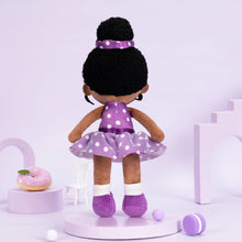Cargar imagen en el visor de la galería, OUOZZZ Personalized Purple Deep Skin Tone Plush Nevaeh Doll