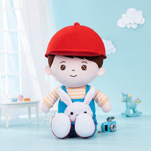 Afbeelding in Gallery-weergave laden, OUOZZZ Personalized Rabbit Overalls Plush Baby Boy Doll