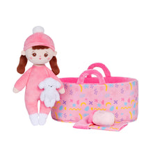 Charger l&#39;image dans la galerie, Personalized Mini Plush Braid Girl Baby Doll &amp; Gift Set