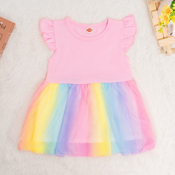 Baby Girl's Rainbow tulle Dress– Popatu