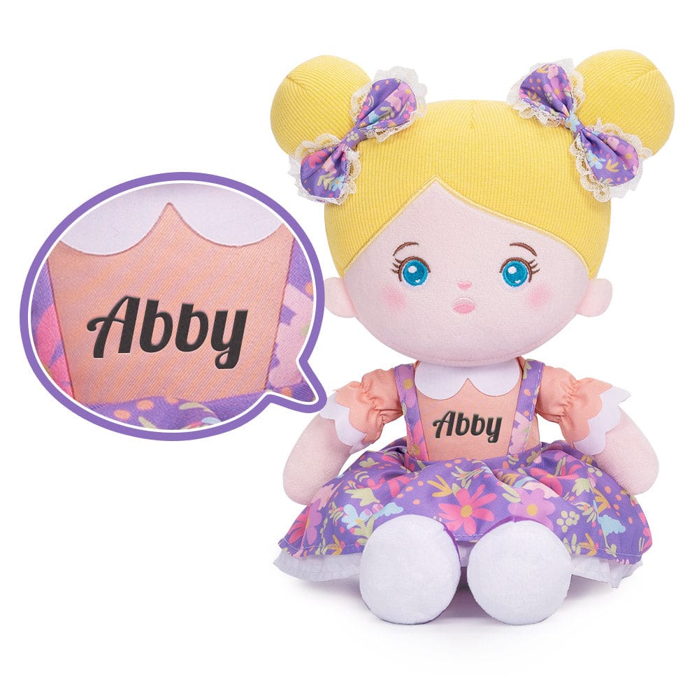 OUOZZZ Personalized Blue Eyes Plush Baby Doll Blond Girl Doll