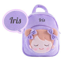 Afbeelding in Gallery-weergave laden, OUOZZZ Personalized IRIS Purple Doll Backpack Gift Set Purple Backpack