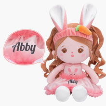 Laden Sie das Bild in den Galerie-Viewer, OUOZZZ Personalized Sweet Girl Plush Doll For Kids Abby Loog Ears Rabbit