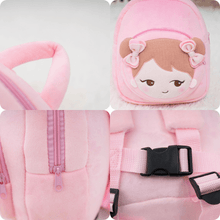 Afbeelding in Gallery-weergave laden, OUOZZZ Personalized Playful Girl Pink Plush Backpack
