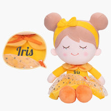 Laden Sie das Bild in den Galerie-Viewer, OUOZZZ Personalized Sweet Girl Plush Doll For Kids Iris Yellow