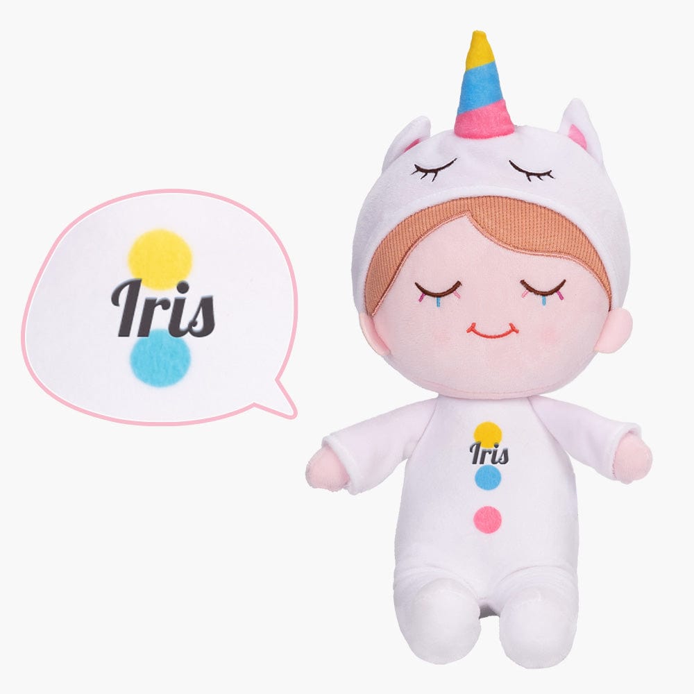 OUOZZZ Personalized Sweet Girl Plush Doll For Kids Iris Unicorn