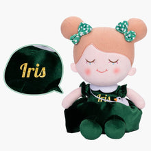 Laden Sie das Bild in den Galerie-Viewer, OUOZZZ Personalized Sweet Girl Plush Doll For Kids Iris Green