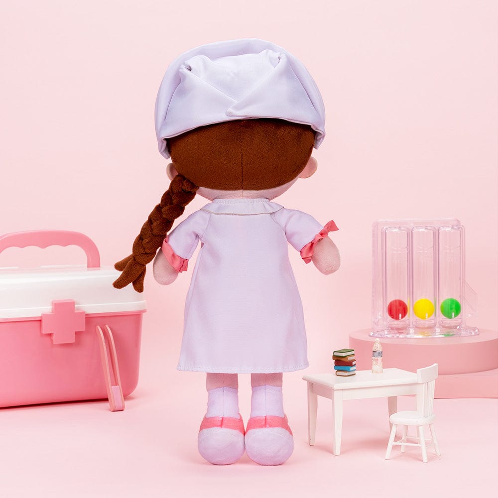 OUOZZZ Personalized Nurse Plush Baby Girl Doll Only Doll