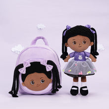 Charger l&#39;image dans la galerie, OUOZZZ Personalized Purple Deep Skin Tone Plush Ash Doll Ash+Backpack