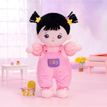 Load image into Gallery viewer, Personalized Black Hair Mini Plush Baby Girl Doll