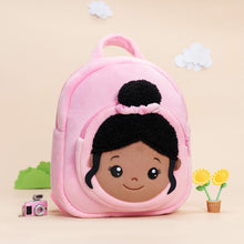 Load image into Gallery viewer, Personalized Deep Skin Tone Pink Nevaeh Backpack