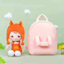Load image into Gallery viewer, OUOZZZ Personalized Little Fox Boy Doll With Bag B