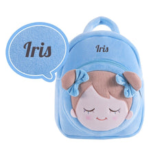 Laden Sie das Bild in den Galerie-Viewer, OUOZZZ Personalized Backpack and Optional Cute Plush Doll Blue / Only Bag