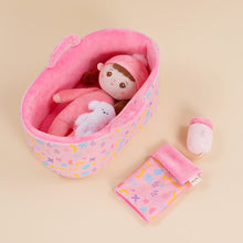 Indlæs billede til gallerivisning Personalized Mini Plush Braid Girl Baby Doll &amp; Gift Set