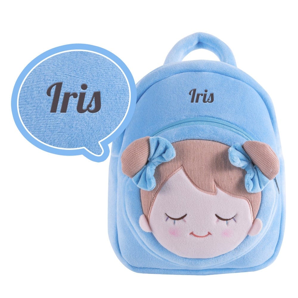 OUOZZZ Personalized Abby Blue Girl Plush Doll and Backpack Gift Set Abby Ballerina + Backpack