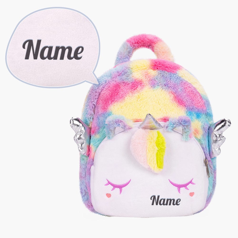 OUOZZZ Animal Series - Personalized Doll and Backpack Bundle Unicorn Bag