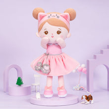 Cargar imagen en el visor de la galería, OUOZZZ Personalized Baby Doll + Backpack Combo Gift Set Pink Cat Doll / Only Doll
