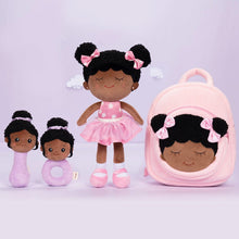 Carica l&#39;immagine nel visualizzatore di Gallery, OUOZZZ Personalized Deep Skin Tone Plush Pink Dora Doll