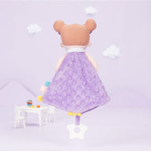 Indlæs billede til gallerivisning Personalizedoll Purple Baby Soft Plush Towel Toy with Teether