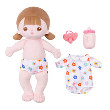Load image into Gallery viewer, OUOZZZ Personalized White Sitting Position Plush Lite Baby Girl Doll White