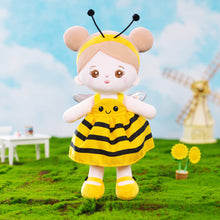 Afbeelding in Gallery-weergave laden, Personalized Yellow Bee Plush Baby Girl Doll